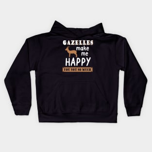 Gazelles happy saying wild animal safari motif Kids Hoodie